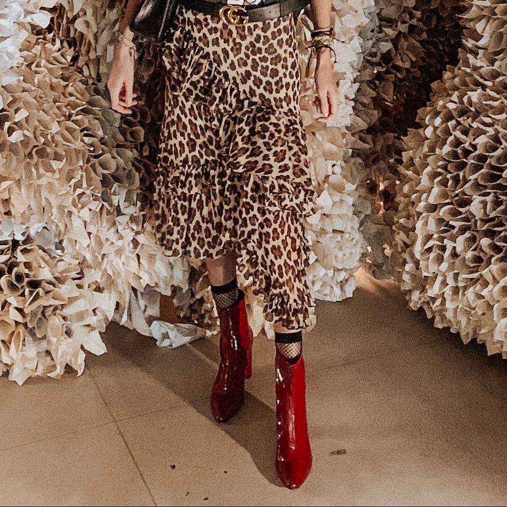 Patent Leather Red Boots - Picture 2 of 5